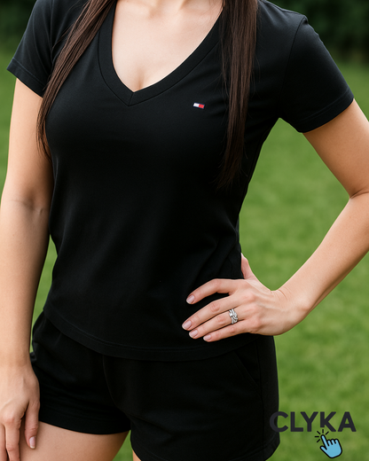 Remera "tommy" Dama Cuello V