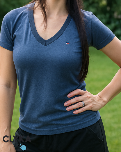 Remera "tommy" Dama Cuello V
