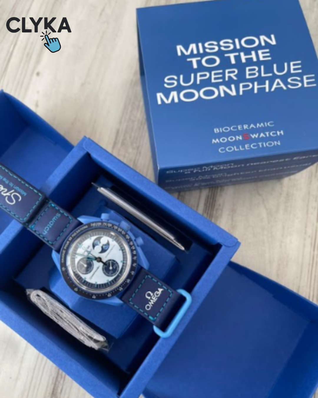 Reloj Premium Omega x Swatch-Mission To the Super blue moonphase