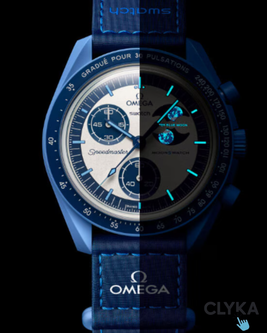 Reloj Premium Omega x Swatch-Mission To the Super blue moonphase